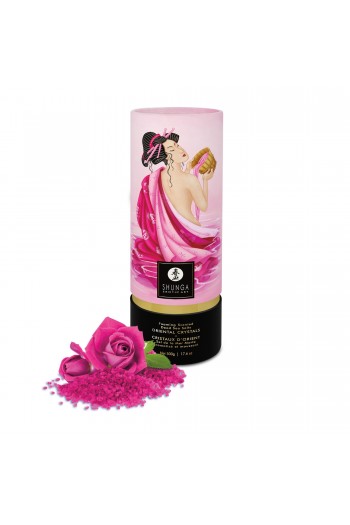 Sel de bain moussant | Cristaux d'orient | Aphrodisia rose | Shunga