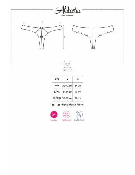 Alabastra String Ouvert Blanc | Obsessive