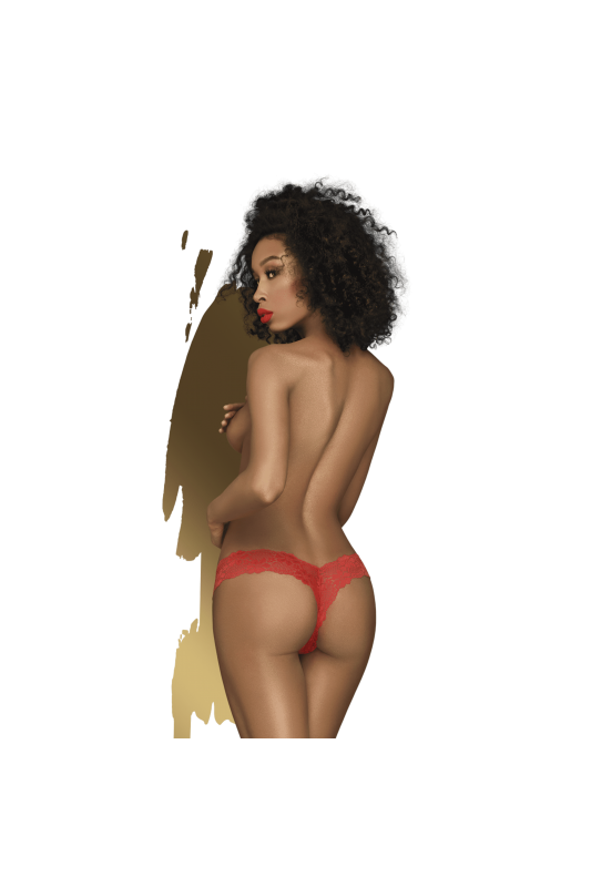 Dangerous darling | String rouge dentelle | Penthouse