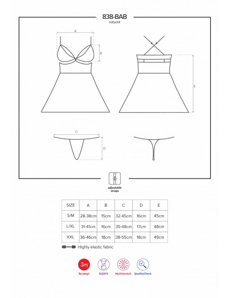 Babydoll rouge | voilage & fine dentelle | Obsessive