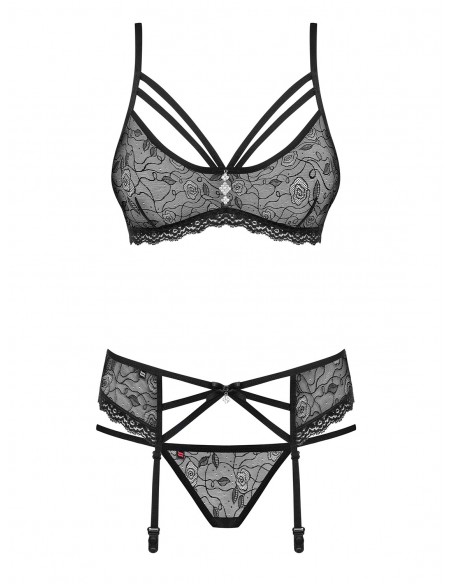 818-SEG-1 - Ensemble 3 pcs Noir | Obsessive