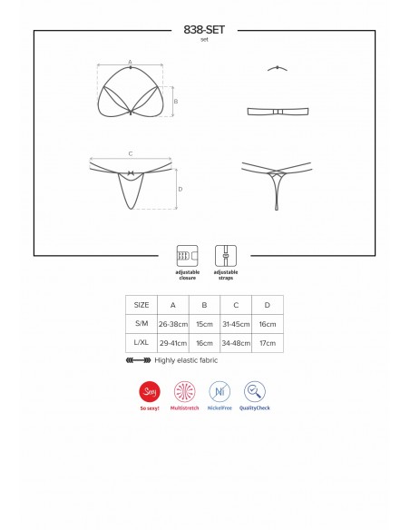 838-SET-3 Ensemble 2 pcs Rouge | Obsessive