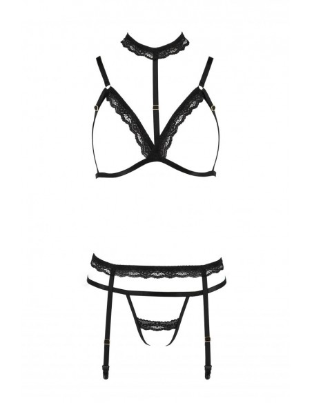 Shelly - Ensemble Noir 3 pcs | Passion lingerie
