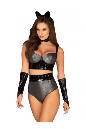 Silveria - Ensemble 6 pcs argent & noir | Obsessive