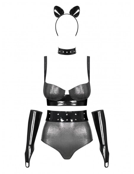 Silveria - Ensemble 6 pcs argent & noir | Obsessive
