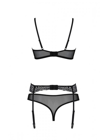 Zinnia | Ensemble Noir 3 pcs | Passion lingerie