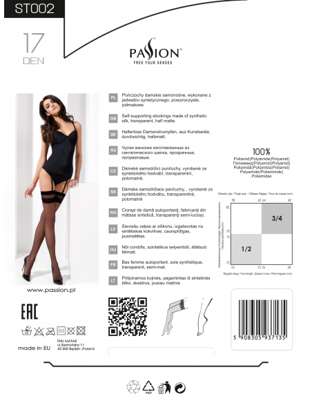 ST002 - Bas noir | Passion lingerie