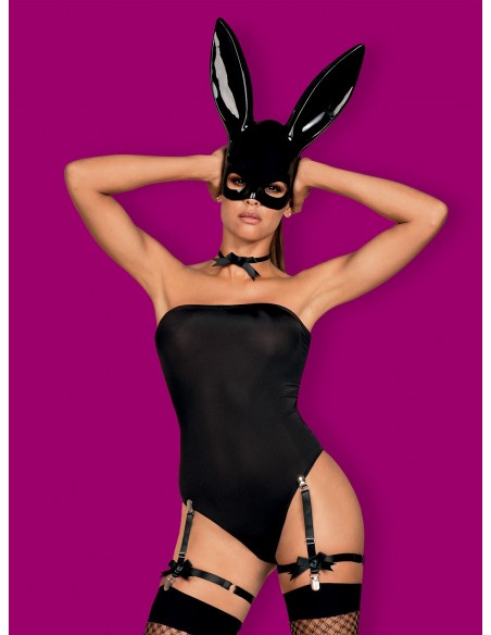 Bunny Costume 4 pcs - Noir | Obsessive