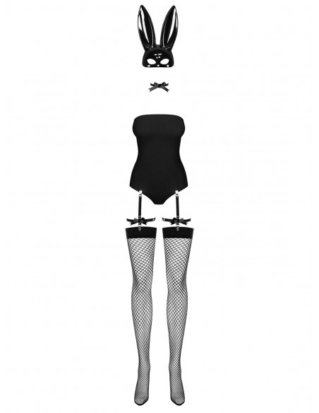Bunny Costume 4 pcs - Noir | Obsessive