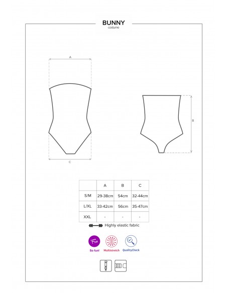 Bunny Costume 4 pcs - Noir | Obsessive