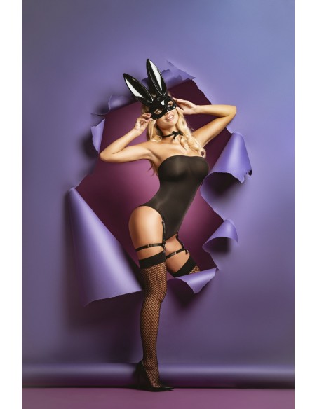 Bunny Costume 4 pcs - Noir | Obsessive