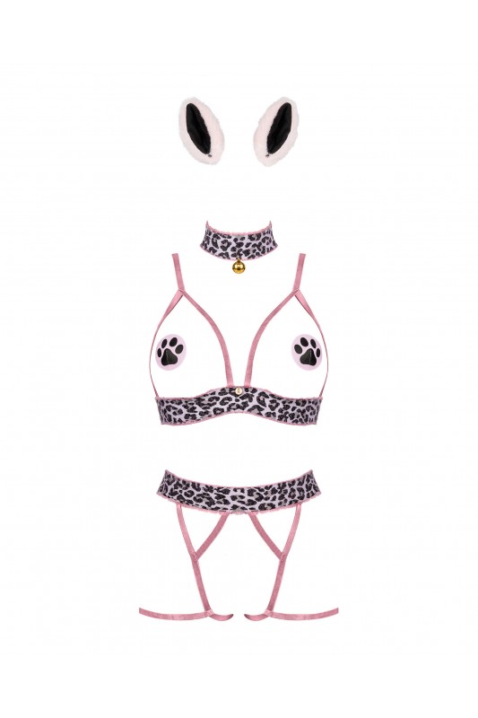 Catriny | Costume félin sexy multicolore | Obsessive