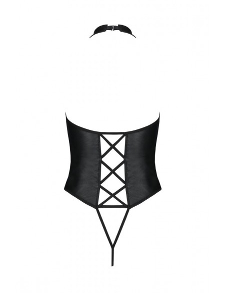 Nancy | Body noir ouvert | Passion lingerie