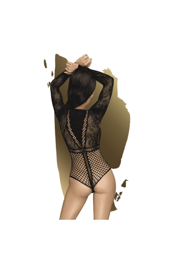 Spicy Whisper | Body noir résille & dentelle | Penthouse 2