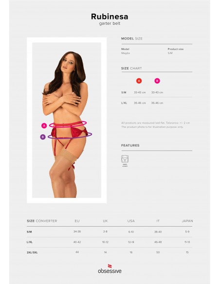 Rubinesa | Porte-jarretelles rouge | Obsessive