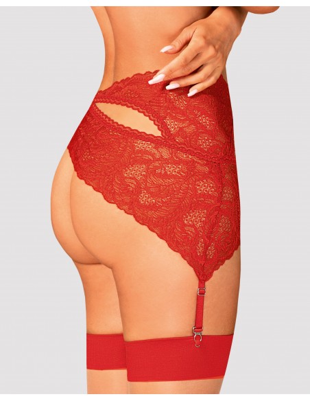 Atenica - Porte-jarretelles rouge | Obsessive