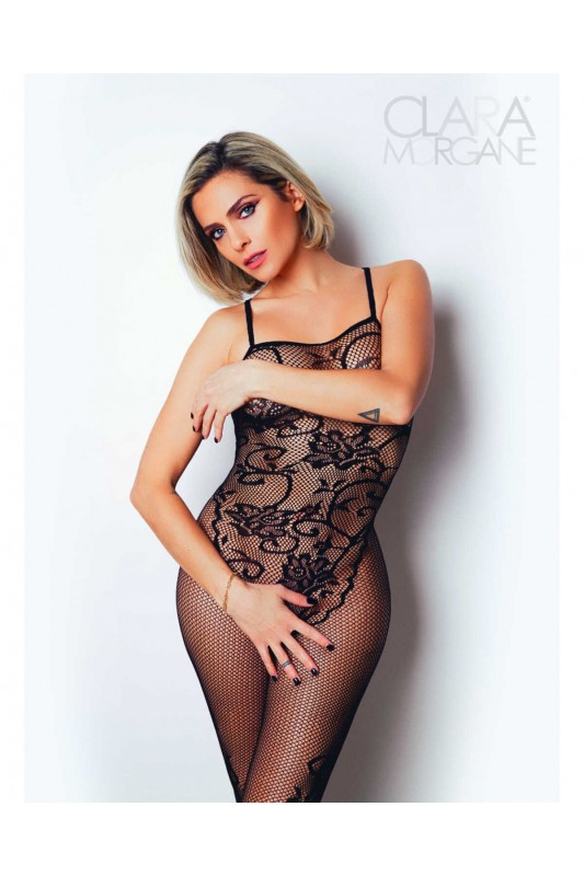 Le numéro 13 - Combinaison résille noire | Clara Morgane Lingerie