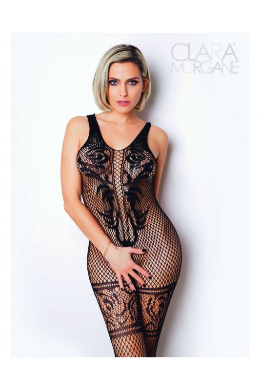 Le numéro 14 - bodystocking ouvert | Clara Morgane Lingerie