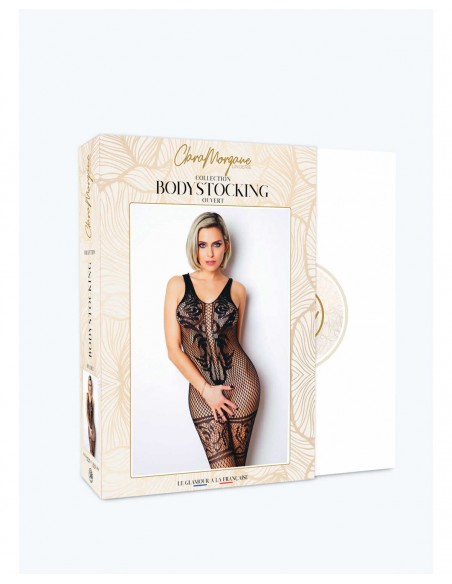 Le numéro 14 - bodystocking ouvert | Clara Morgane Lingerie