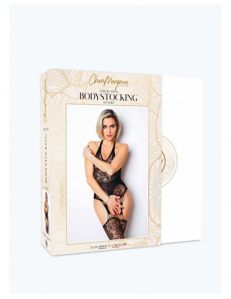 Le numéro 15 - Bodystocking noir | Clara Morgane Lingerie