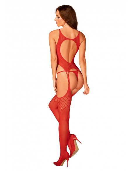 N122 - Bodystocking rouge flamboyant | Obsessive