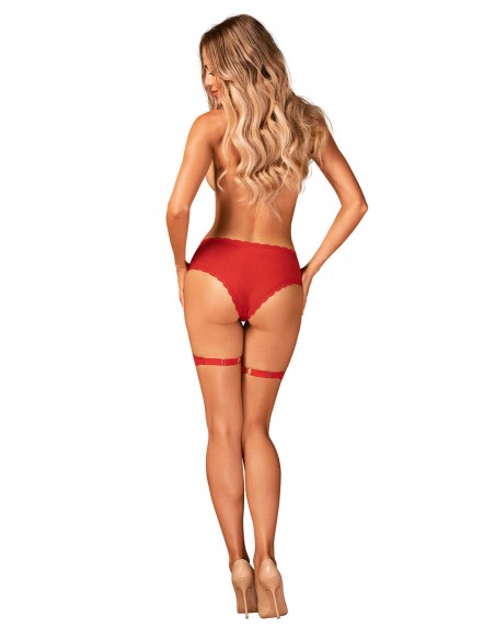 Belovya - Culotte à jarretières Rouge | Obsessive