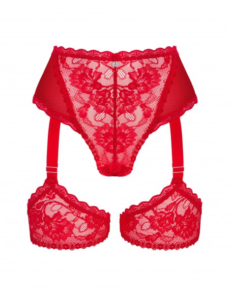 Belovya - Culotte à jarretières Rouge | Obsessive