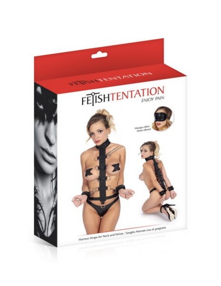Harnais variable cou et poignets | Fetish Tentation