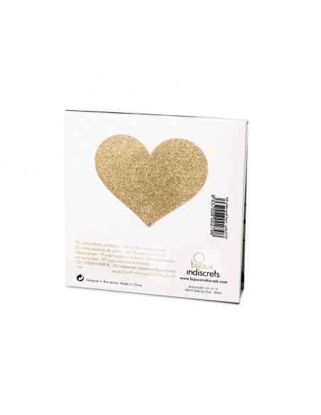 Flash - Cache-tétons Coeur dorés | Bijoux Indiscrets
