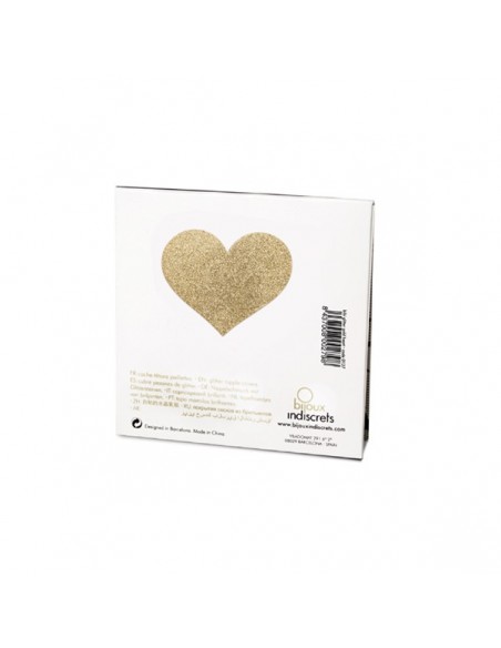 Flash - Cache-tétons Coeur dorés | Bijoux Indiscrets