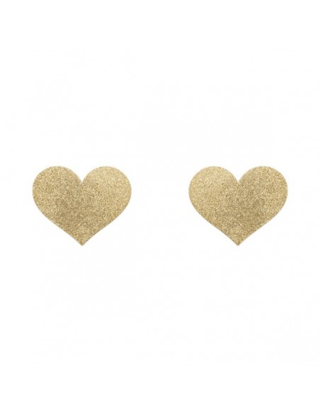 Flash - Cache-tétons Coeur dorés | Bijoux Indiscrets