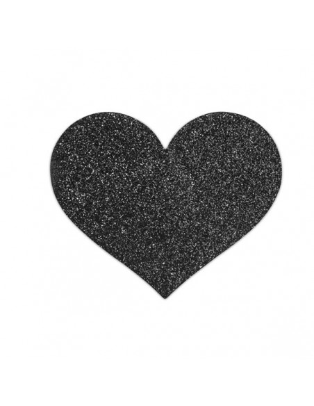 Flash - Cache-tétons Coeur noirs | Bijoux Indiscrets