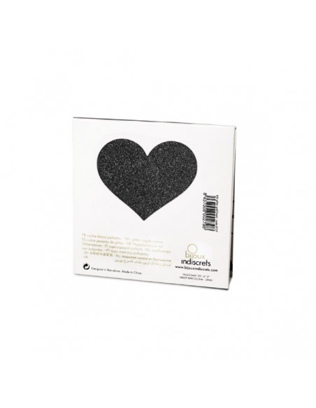 Flash - Cache-tétons Coeur noirs | Bijoux Indiscrets