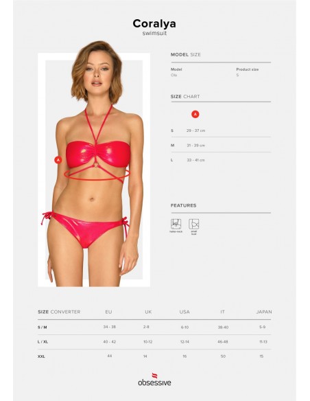 Coralya - Maillot de bain rouge | Obsessive