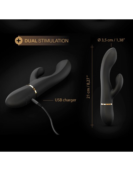 Vibromasseur Dorcel Glam Rabbit 21.8 cm Noir & Or | Dorcel