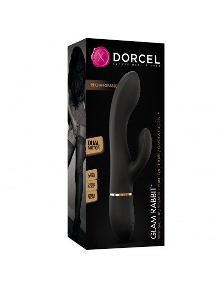 Vibromasseur Dorcel Glam Rabbit 21.8 cm Noir & Or | Dorcel