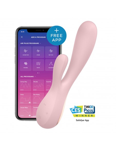 Vibro Rabbit connecté Satisfyer Mono Flex - Rose | Satisfyer