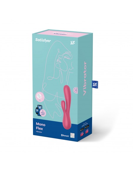 Vibro Rabbit connecté Satisfyer Mono Flex - Rouge | Satisfyer
