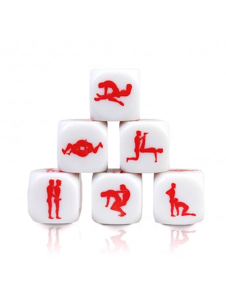 Dé Kamasutra Gay | Blanc et rouge | Secret Play