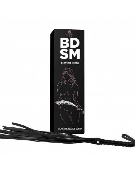 Fouet de bondage noire - Secret play - BDSM collection | Secret Play