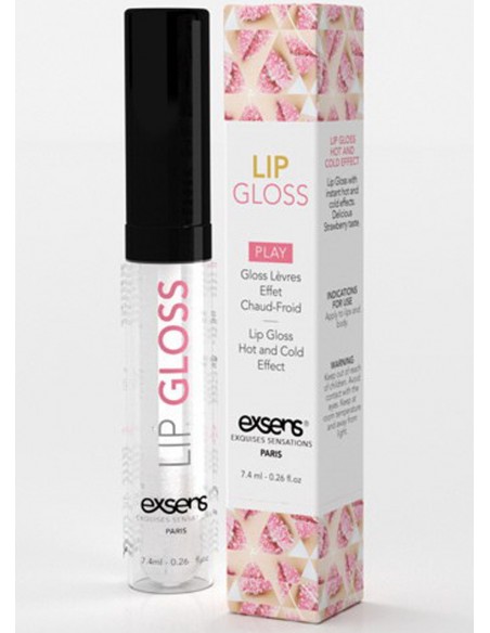 Gloss à lèvres effet "Chaud froid" fraise 7.4ml | Exsens