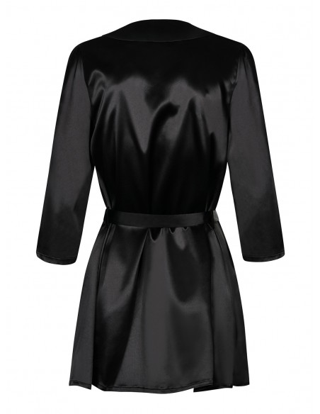 Satinia Peignoir Noir | Obsessive