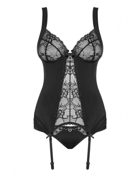 Heartina Guêpière Noir | Obsessive