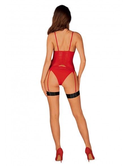Diyosa | Corset rouge avec culotte | Obsessive