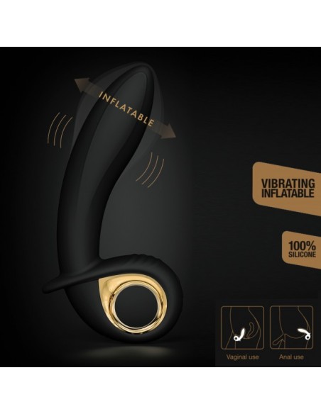 Vibromasseur gonflant Deep Expand - Noir & Or | Dorcel