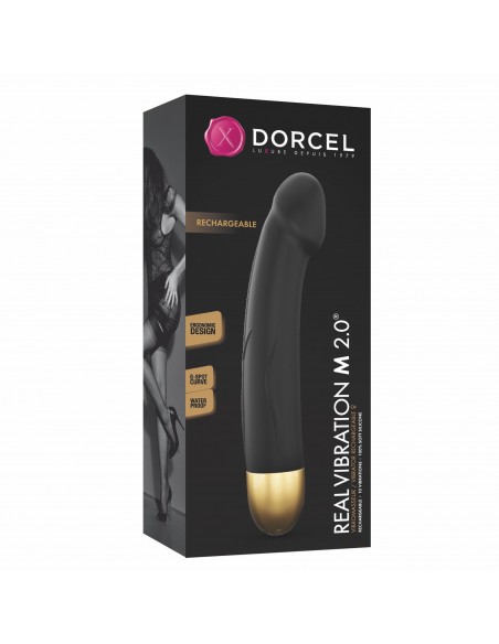 Real Vibration M 2.0 - Noir & Or 22 cm | Dorcel
