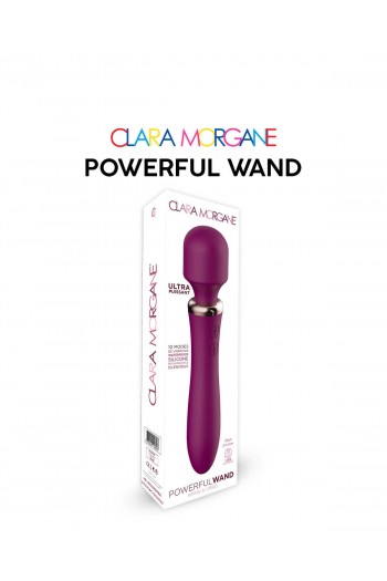 Powerful Wand Bordeaux - double stimulateur vibrant | Clara Morgane