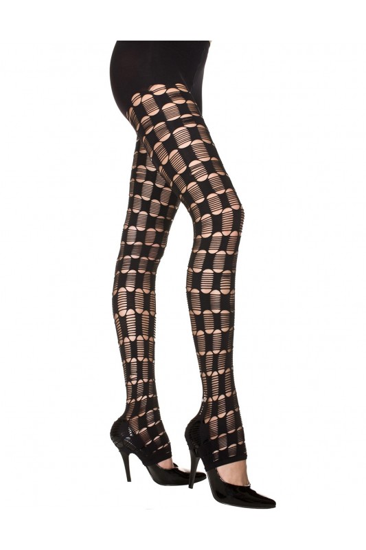 Legging noir sexy filet à motifs | Music Legs