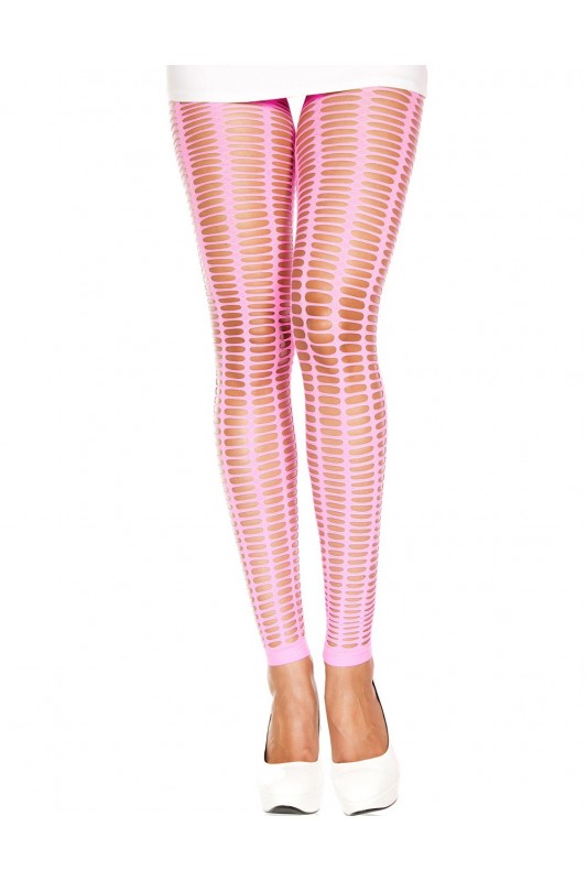 Leggings rose fluo moulant ajouré | Music Legs