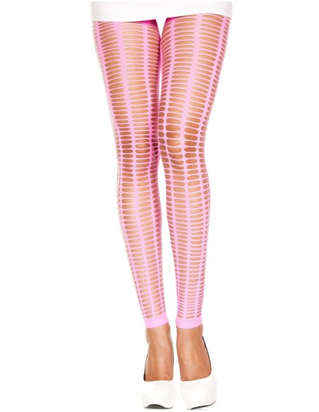 Leggings rose fluo moulant ajouré | Music Legs
